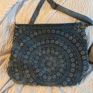 Denim shoulder bag